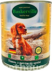 Baskerville (Баскервиль) Консервы c петухом, рисом и цукини для собак