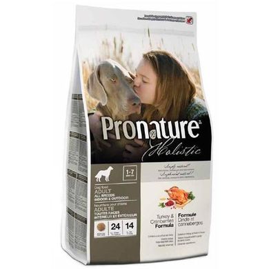 Pronature Holistic (Пронатюр Холистик) с индейкой и клюквой сухой холистик корм для собак всех пород, 2.72 кг