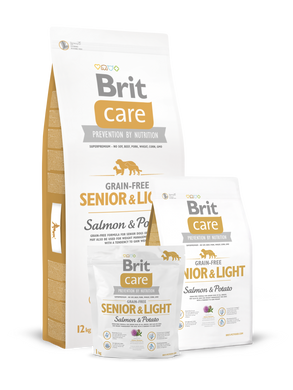 Brit Care Grain-free Senior & Light Salmon & Potato (для пожилых всех пород), 1 кг