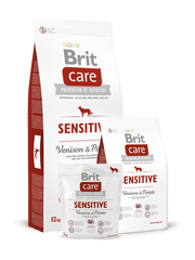 Brit Care Sensitive Venison & Potato (для взрослых собак всех пород с олениной), 1 кг
