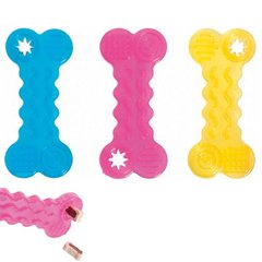 Karlie-Flamingo Good4Fun Bone КАРЛИ-ФЛАМИНГО ГУД ФО ФАН игрушки для лакомств для собак, косточки рельефные яркие, резина, 10 см