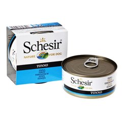 Schesir Tuna ШЕЗИР ТУНЕЦ натуральные консервы для собак, влажный корм тунец в желе, банка 150 г