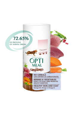 Optimeal for Carnivores Duck & Vegetables Сухой беззерновой корм для кошек Утка и овощи, 0,3 кг