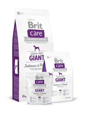 Brit Care Grain-free Giant Salmon & Potato (для собак весом от 45 кг), 12 кг