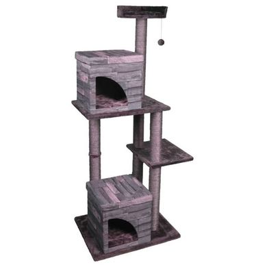 Karlie-Flamingo Villa Scratch Pole 2 КАРЛИ-ФЛАМИНГО домик когтеточка для кошек 65х55х175 см