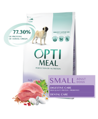 Optimeal Small Adult Dog Сухой корм для взрослых собак мелких пород с уткой, 4 кг
