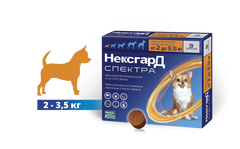 Некс Гард Спектра противопаразитарный препарат против блох, клещей и гельминтов для собак 2-3,5 кг(1 таблетка)