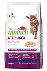 Trainer Natural Super Premium Adult Sterilised with fresh White Meats, 0,3 кг