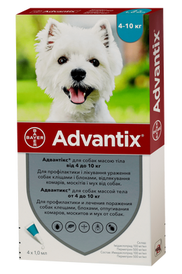 Bayer Advantix Адвантикс для собак от 4 до 10 кг