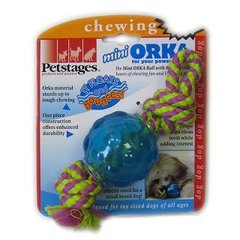 Petstages Игрушка для собак Орка мини мячик с канатиками