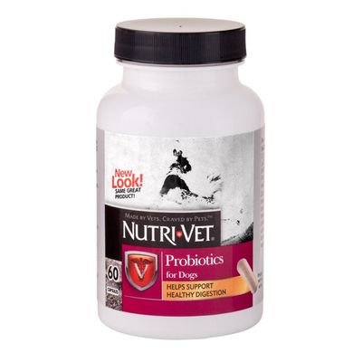 Nutri-Vet Probiotics НУТРИ-ВЕТ ПРОБИОТИКИ для собак, 60 капсул, 60 капс.