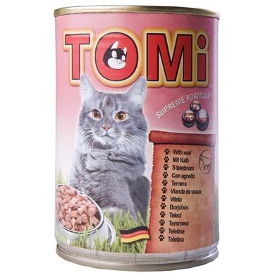 TOMi veal МЯСО консервы для кошек, влажный корм, 0.4кг