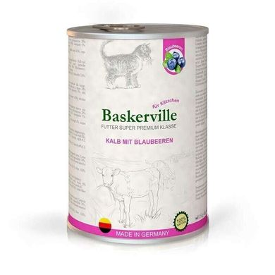 Baskerville (Баскервиль) Консервированный корм с олениной, кроликом и кошачьей мятой холистик для взрослых котов