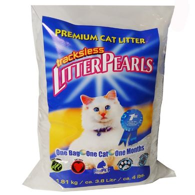 Litter Pearls ТРАКЛЕС (TrackLess) кварцевый наполнитель для туалетов котов, 3.8 л