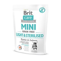 Brit Care Grain-free Mini Light&Sterilised (для собак малых пород) контроль веса, 0.4 кг