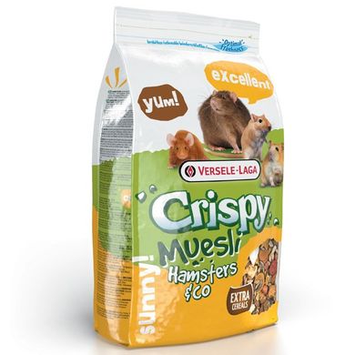 Versele-Laga Crispy Muesli Hamster ВЕРСЕЛЕ-ЛАГА КРИСПИ МЮСЛИ ХОМЯК зерновая смесь корм для хомяков, крыс, мышей, песчанок, 0.4 кг