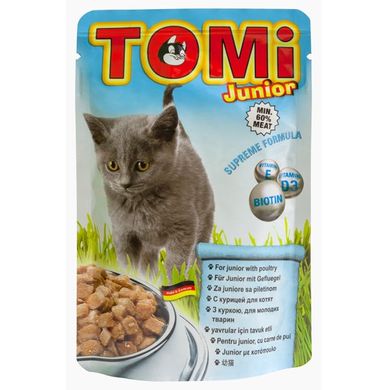 TOMi junior ТОМИ ДЛЯ КОТЯТ консервы для котят, влажный корм, пауч, 0.1кг