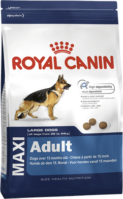 Royal Canin Maxi Adult 15 кг  сухой корм для взрослых собак крупных и гигантских пород, 4 кг
