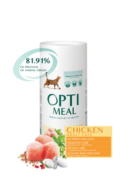 Optimeal Chicken Сухой корм для взрослых кошек с курицей, 0,3 кг