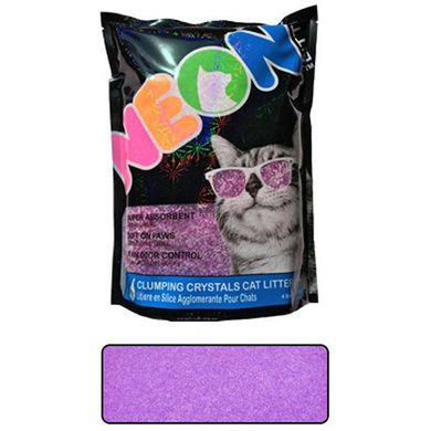 Neon Litter Clump НЕОН комкующийся наполнитель, неоновый фиолетовый, 4 л