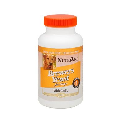 Nutri-Vet Brewers Yeast НУТРИ-ВЕТ БРЕВЕРС ЭСТ витаминный комплекс для шерсти собак, жевательные таблетки, 500 табл., 300 табл.