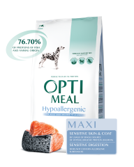 Optimeal Hypoallergenic Maxi Гипоаллергенный корм для собак крупных пород с лососем 12 кг, 12 кг