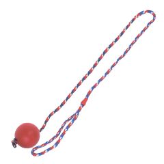 Karlie-Flamingo Ball With Rope КАРЛИ-ФЛАМИНГО игрушка для собак, мяч из литой резины на веревке, 6,3 см