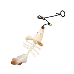 Karlie-Flamingo Skeleton Mouse КАРЛИ-ФЛАМИНГО игрушка для кошек с кошачьей мятой, подвесная мышь, плюш,20х9х5 см, 20х9х5 см