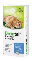 Bayer Drontal Дронтал для кошек, 1 таблетка