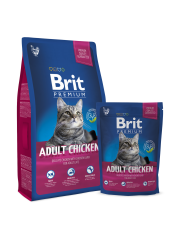 Brit Premium Cat Adult Chicken с курицей для взрослых кошек, 0.8 кг