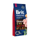 Brit Premium Adult L 15 кг сухой корм для взрослых собак, 3 кг