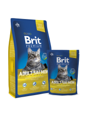 Brit Premium Cat Adult Salmon с лососем для взрослых кошек, 0.3 кг