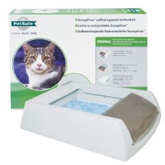 PetSafe ScoopFree ПЕТСЕЙФ СКУПФРИ самоочищающийся автоматический туалет для котов, в комплекте силикагелевый наполнитель