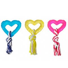 Karlie-Flamingo Good4Fun Hart With Rope КАРЛИ-ФЛАМИНГО ГУД ФО ФАН игрушка для собак, сердце с веревкой, резина, 8 см
